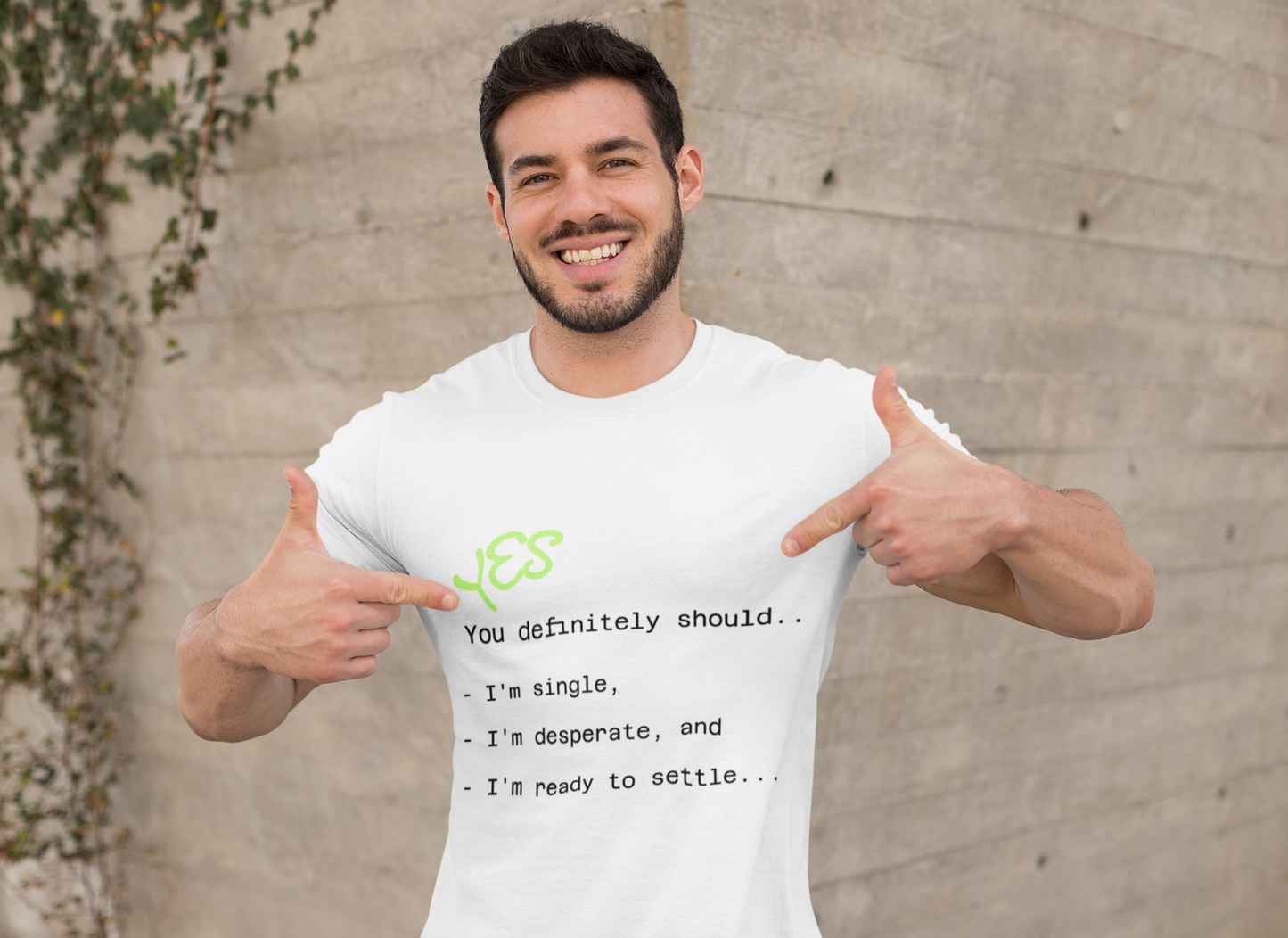 SwipeMeTee Original Funny | Ready to settle | Minimal standards